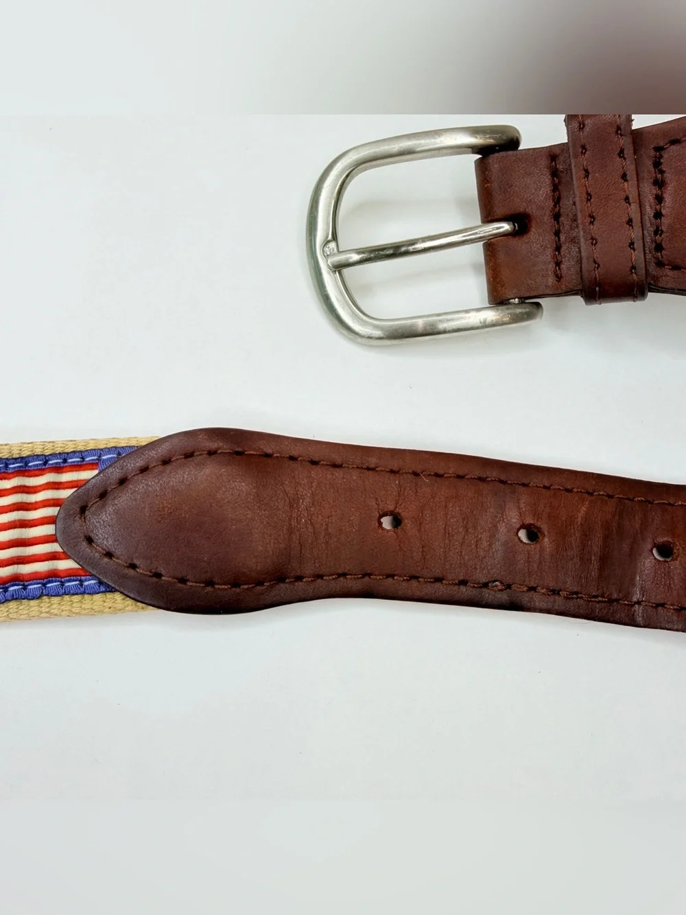 Belted Cow Company Historical American Flags Ribbon Club Belt- 42